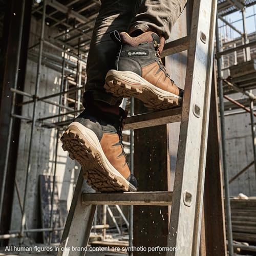 Image of SUREWAY Men's 6 inch Waterproof Soft /Steel Toe Work Boots - EH-Rated, Oil & Slip Resistant