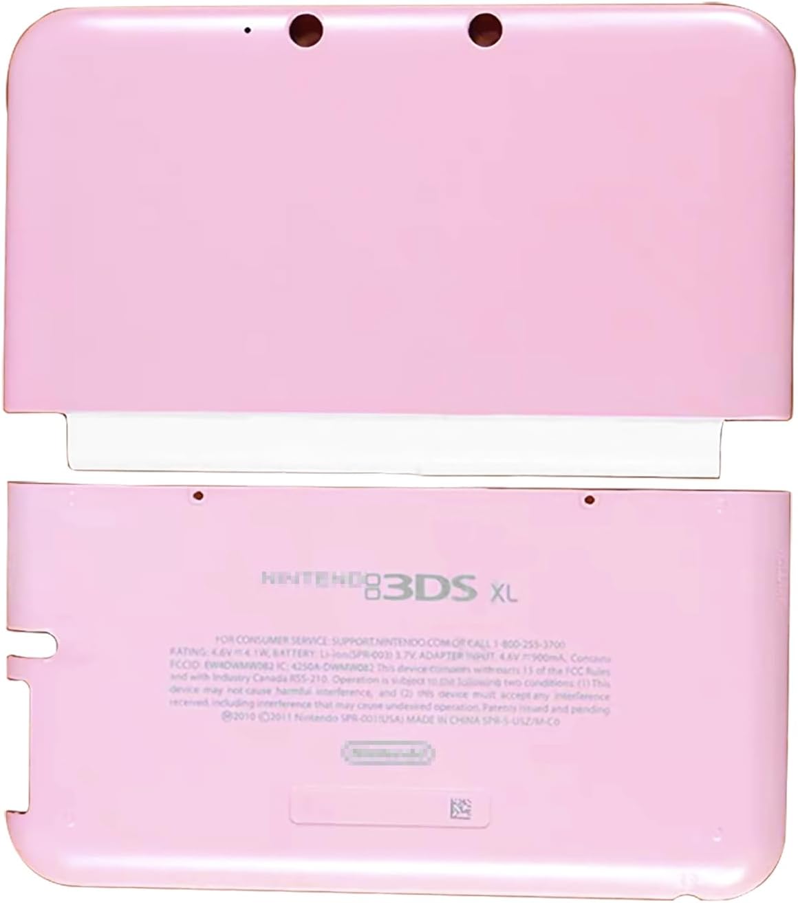 Pink Color 3DSXL Extra Housing Case Shells Top/Bottom Cover Plate Replacement, for Old Big 3DS XL/LL 3DSLL Handheld Consoles, US Edition Upper/Bottom Faceplate CoverPlate 2 PCS Set