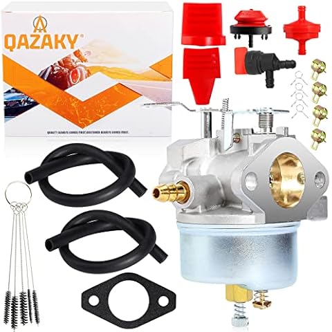 QAZAKY Adjustable Carburetor Compatible with Tecumseh 640052 640054 640058 640058A 640349 HMSK80 HMSK85 HMSK90 HMSK100 HSMK110 LH318SA LH358SA 8HP 9HP 10HP Snowblower Snow Thrower Generator Shredder Cover
