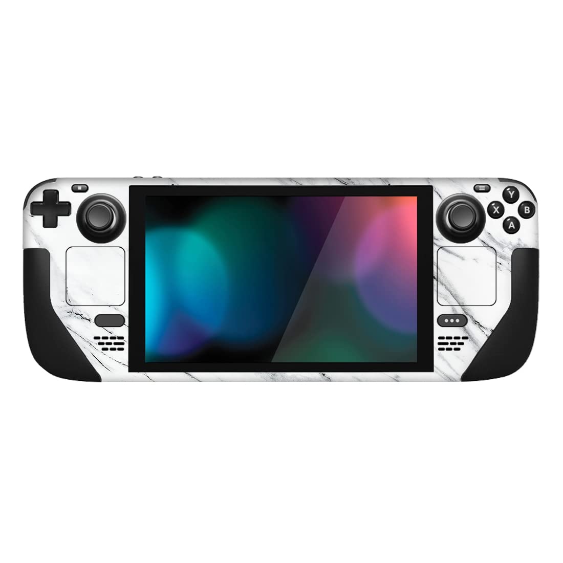 PlayVital Kit de Calcomanía Completa Protectora para Steam Deck LCD - Vinilos Skin Sticker Adhesivo, Pegatinas Personalizadas de Protección para Steam Deck OLED (Mármol Blanco Moderno)
