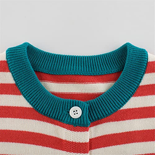 2-8t Striped Cardigan Sweater for Girls Toddler Kid Baby Spring Long Sleeve Knitted Coat2