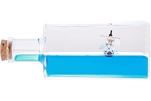 Floating One Piece Ship In A Bottle - Unsinkable Desktop Ornament