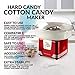 Nostalgia Cotton Candy Machine - Retro Cotton Candy Machine for Kids with 2 Reusable Cones, 1 Sugar Scoop, and 1 Extractor Head – Red