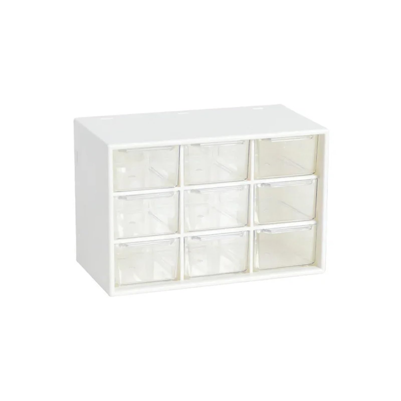 GMGQJST Compartment Storage Boxes 9 Grids Storage Box Hand Account Tape Stationery Jewelry Transparent Drawer Desktop Cute Storage Organizer Box(WHITE)