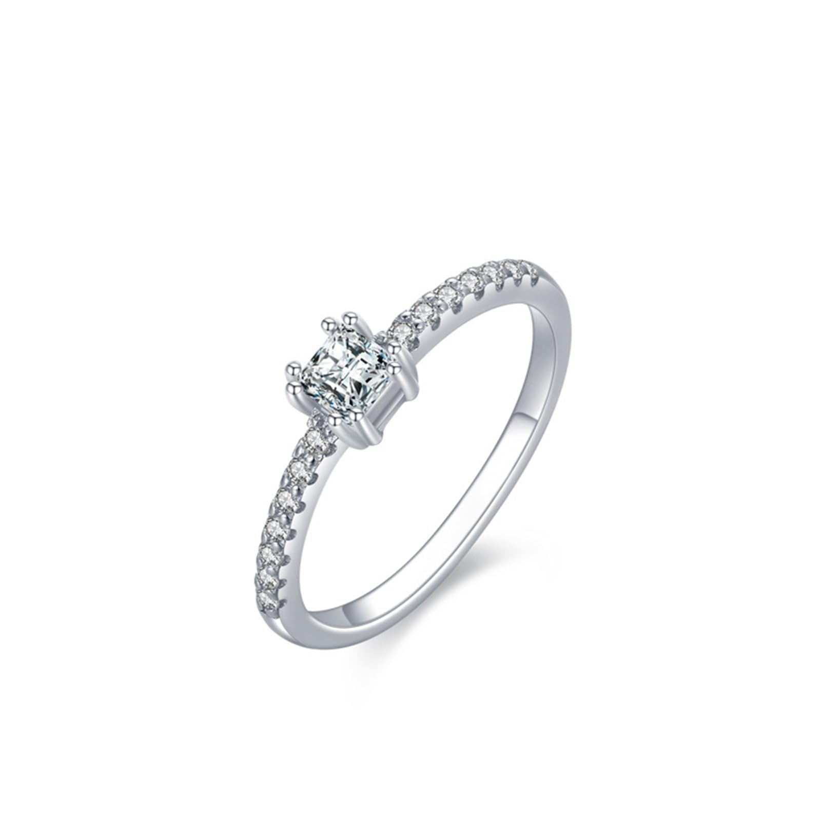 Pierścionek damski z prawdziwego złota, pierścionek zaręczynowy z 0,3 ct Moissanite, elegancki pierścionek zaręczynowy dla kobiet