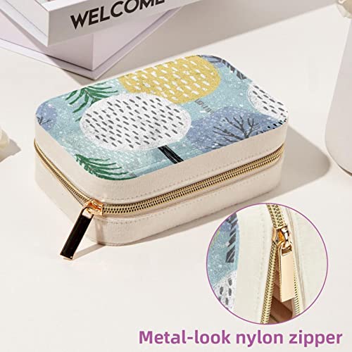 Mini boîte à bijoux de voyage en velours avec compartiments modulaires pour bagues - 7