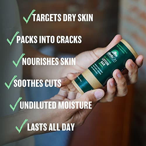 Climbon All Purpose Body Lotion Bar | All Natural Moisturizer For Dry Skin | Made From Plants And Organic Beeswax | Hand Cream For Rock Climbing | Original Scent (2 Oz Tube) #TOP4