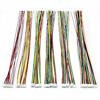 BOJOUL for 30 Pcs JST 1.25mm 2 3 4 5 6 7 Pin 28AWG Female Connector Plug with Wire Cable 20cm