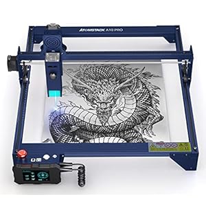 ATOMSTACK A10 PRO 50W lasergraveermachine, offline graveerapparaat, lasergraveerapparaat, 10 W, laserkop, output lasersnijder, lasergraveermachine voor glas, keramiek, leisteen, hout, acryl, metaal, 410 x 400 mm