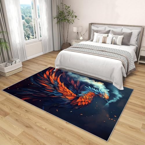 Tapis terrasse antidérapant grand format lavable phénix bleu foncé - 4