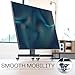 VIVO Low Height TV Cart for 32 to 75 inch Screens, Height Adjustable with Tilt, Holds up to 110 lbs, Max VESA 600x400, Black, STAND-TV02L