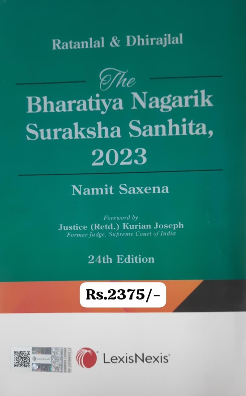 Image of BNSS - RATANLAL & DHIRAJLAL - Bhartiya Nagarik Suraksha Sanhita 2023 - New 24th Edition by LexisNexis ORIGINAL EDITION