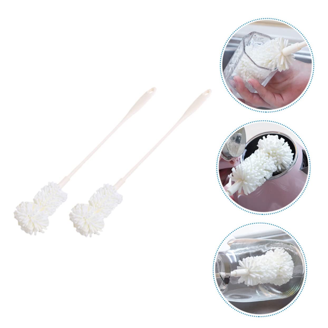3 Set Spazzola Per Bottiglie Pespa Per Spugna Del Biberon Spugna Per Bottiglie Lavabiberon Blu Spazzola Per La Pulizia Delle Bottiglie Rifugio Per Bottiglia D'acqua Eva 2 Pezzi*3