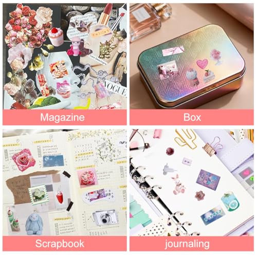Image of 650+ Japanese Sticker Book with Kawaii Dessert & Manga Die-Cut Stickers for Journaling, Planners, Water Bottles, Crafts & Scrapbooking (#G)