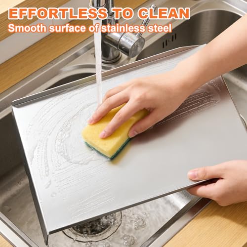 Image of Drip Pan for Z Grills 1000 Series Pellet Grills Heat Baffle Replacement Parts for Z Grills 10002B 10002E 1000C 1000D 1000E Stainless Steel Drip Tray Parts