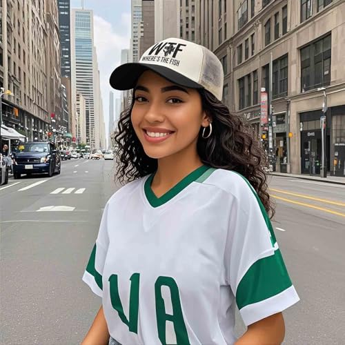 Image of WTF Where's The Fish Hat for Women Dad Hats with Design Caps