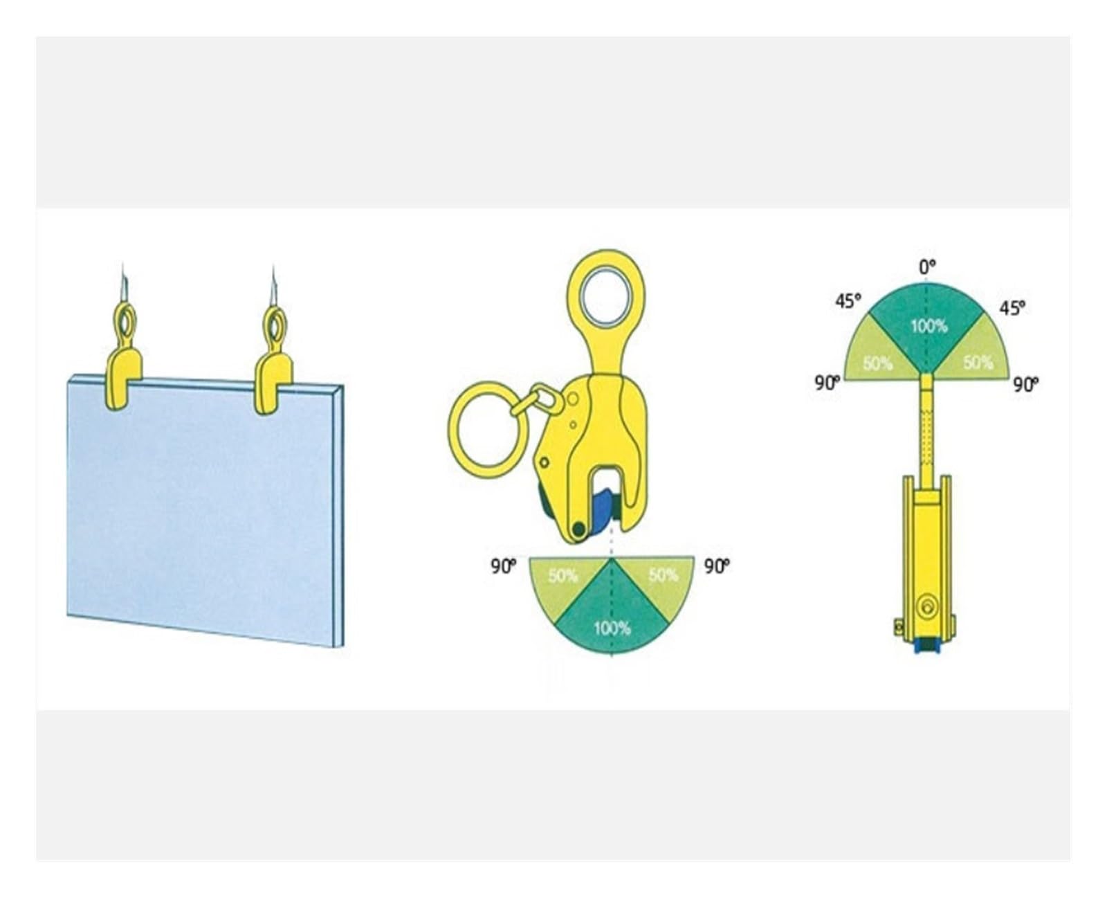 Hebezange aus Stahl, robust, industriell, vertikal, zum Heben und Transportieren (1T)