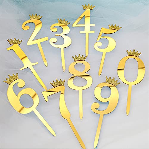 MOREL ‘0 TO 9’ NUMBERS CAKE TOPPER/CAKE DECORATION ITEM/SPECIAL CAKE DECORATION FOR KIDS WIFE HUSBAND FRIEND COUSIN - PACK OF 10