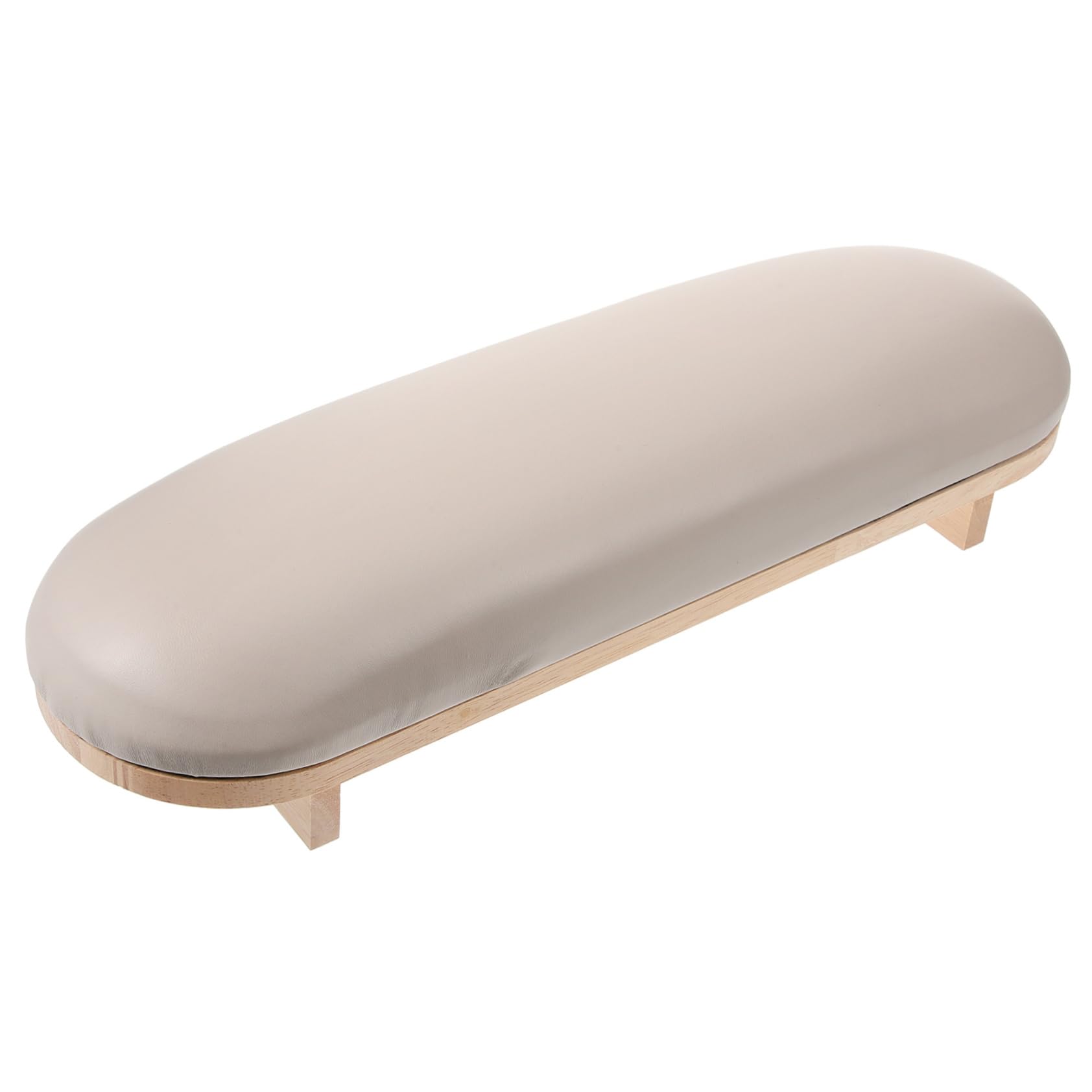Poggiamano Supporto per Unghie in Legno e Cuoio, per Manicure