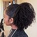 Wrap Drawstring Short Afro Kinky Curly Human Hair Puff Ponytail Extensions with Clips 12