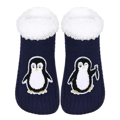 Image of ZYZX Cute Animal Slipper Socks for Women with Grips,Fuzzy Socks Indoor