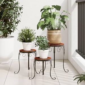 SKM Pflanzenständer 3 STK. Mosaik Terrakottarot