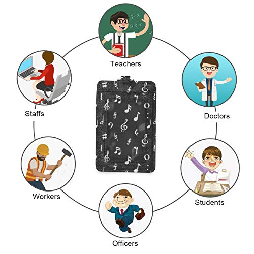 Vikko BADGE-HOLDER-TOGETHER-PAR-4 Badge Holder, Pu Leather Id Card Case Wallet With Neck Lanyard And Key Ring thumb #3