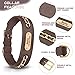 Didog Hundehalsbänder aus echtem Leder, exquisites geflochtenes Leder, personalisiert mit graviertem breitem Namensschild, verstellbare und langlebige Hundehalsbänder für mittelgroße Hunde, braun, XL