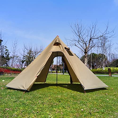 Carpa tipi para camping con ventana para estufa para 2-4 personas miniatura 2