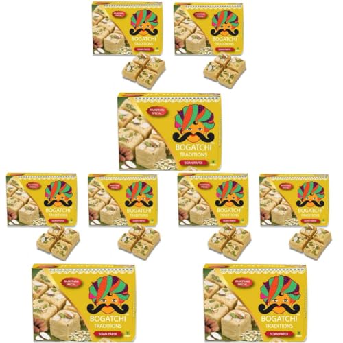 Image of BOGATCHI Soan Papdi, Traditional Rajasthani SoanPapdi, Royal Indian Sweet for Gift on Festival, Pack of 9 x 200g
