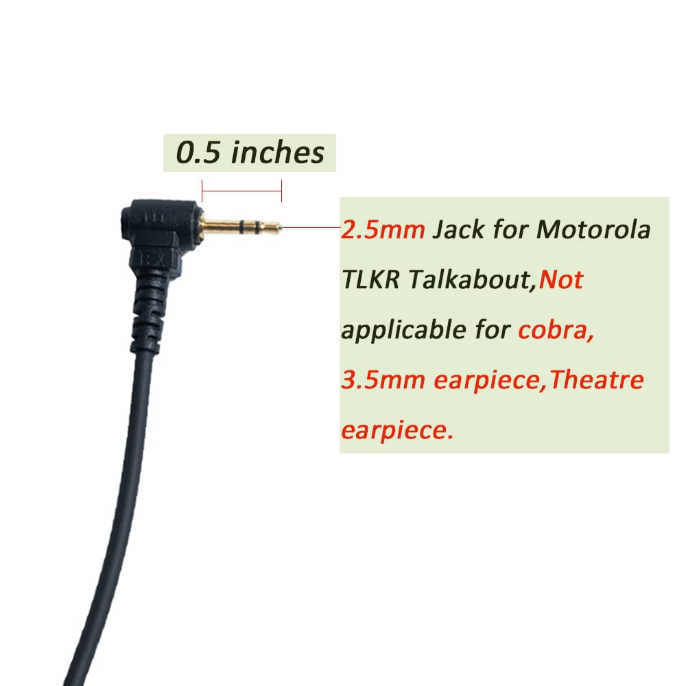 Zestaw słuchawkowy Walkie Talkie z mikrofonem PTT do Motorola, rurka akustyczna do Talkabout MH230R MR350R T200 T200TP T260 T260TP T460 T600 MT350R radio dwukierunkowe 10 sztuk