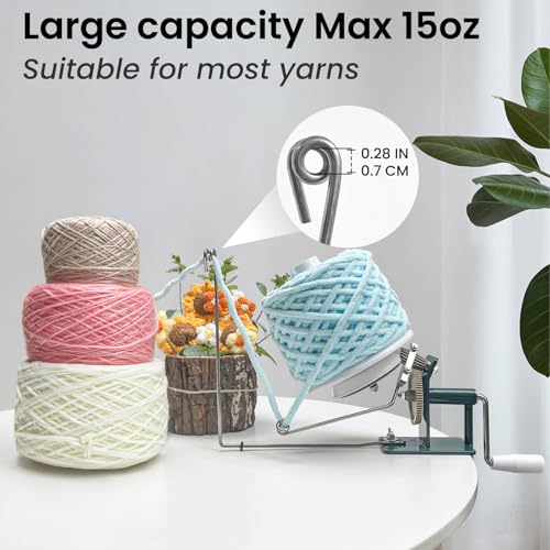 Image of Yarn Winder, Yarn Ball Winder, Large 10-15 oz and Easy-to-Install Yarn Cake Winder Efficiently Make Yarn Cake, Sturdy Metal and ABS Yarn Winder for Crocheting,The Helper for Knitting Enthusiast