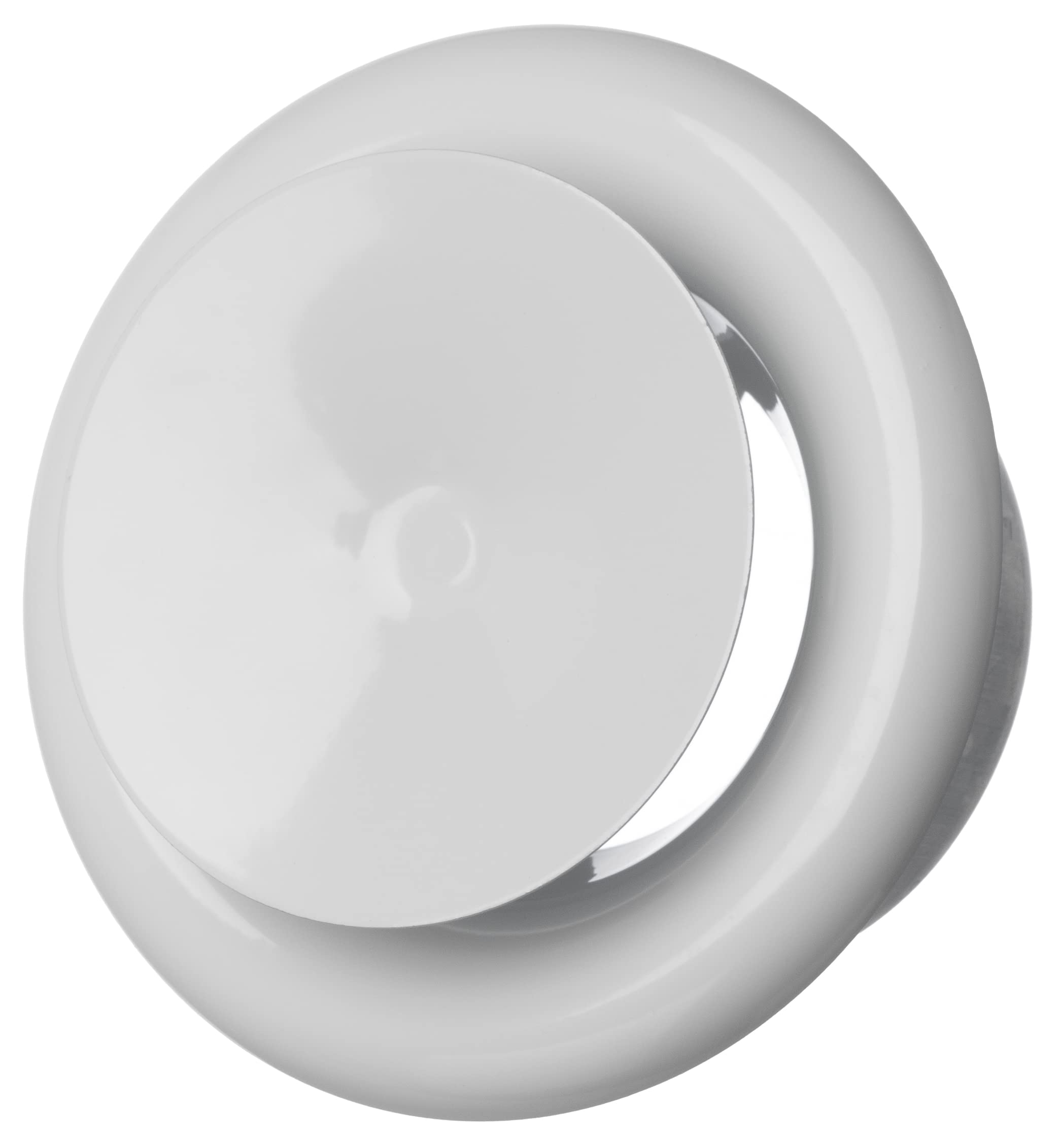 Lirast White Ø 80Mm / 3 Inch Metal Diffuser With Mounting Ring - Supply Air Valve - Ventilation Cover