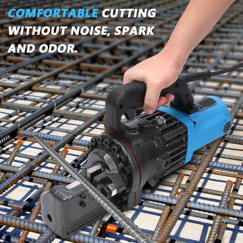 1300W Rebar Cutter 110V Electric Rebar Cutter Portable Cutting up to 7/8 Inch 4-22mm Rebar within 2-3 Seconds,110V,with Easy to Carry Stainless Box for Railway, Bridge, House Building, and Road - Image 6