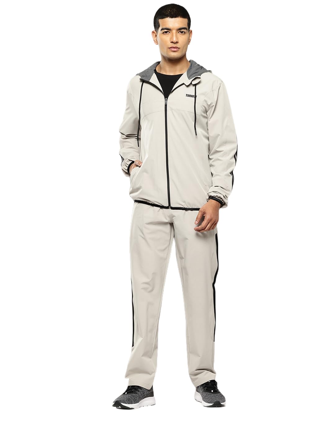 men s polyester tracksuit, lightweight activewear set, training, walking & fitness suit with zipper jacket & pants