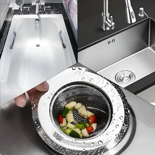 3pcs Coladores de Acero para Fregadero de Cocina miniatura 7