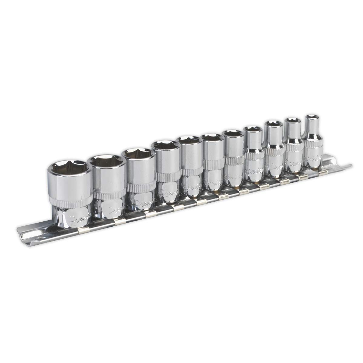 Sealey 11 Piece 1/4" Drive Hexagon Walldrive Socket Set Imperial