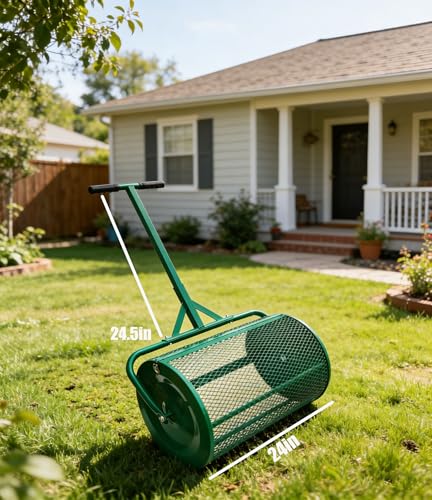 Distribuidor de Compost para Césped 24" con Canasta de Malla Metálica miniatura 6