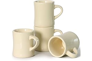 harebe Retro Diner Coffee Mugs Set of 4