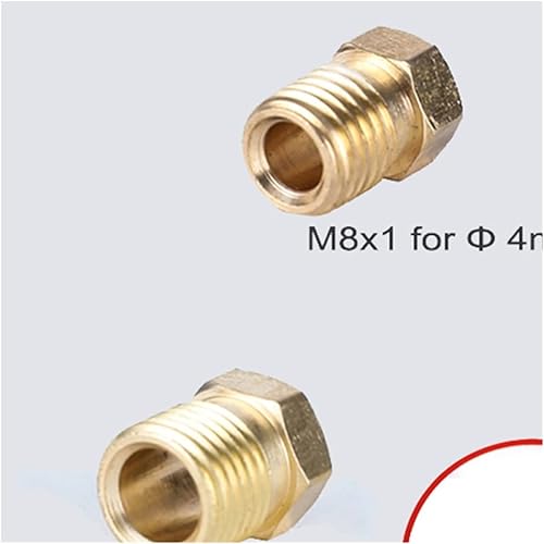Miniatura 2 de IGASHI Bomba de agua de diafragma autocebante Brass Pipe Connector M8x1 M10X1 Fixed Joint Lubricating Oil Pump Tubing Adaptor CNC Machine Tool