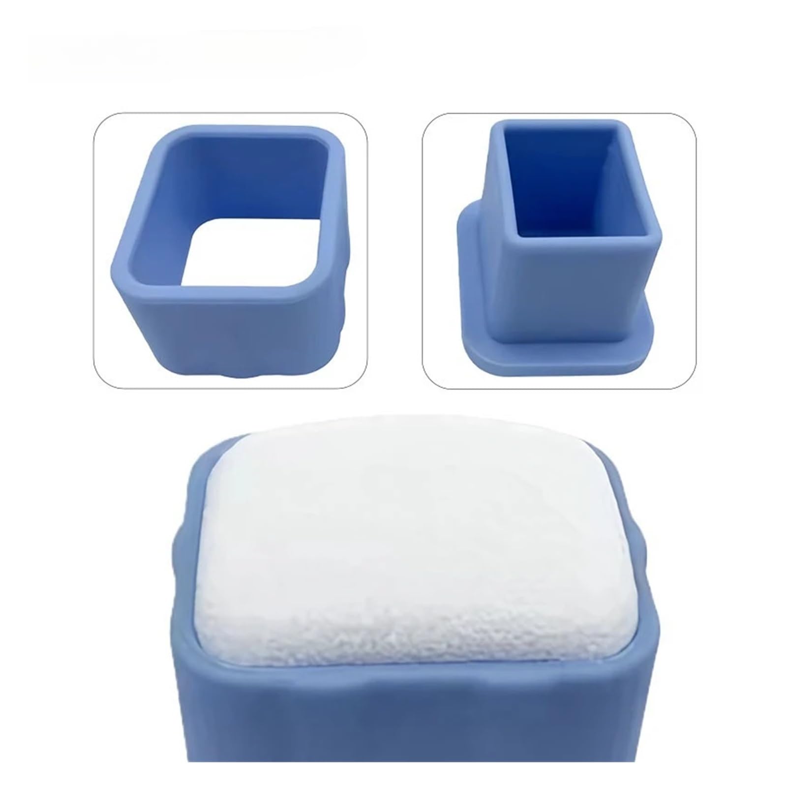 Stazione di pulizia dei file canalari sterilizzabile ad alta temperatura da 5 pezzi, custodia for supporto endodontico dentale for uso clinico(5Pcs Square Blue)