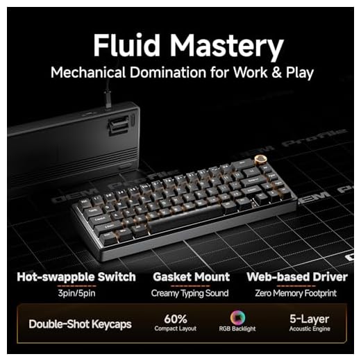 DIERYA DK68E 60% Mechanical Gaming Keyboard