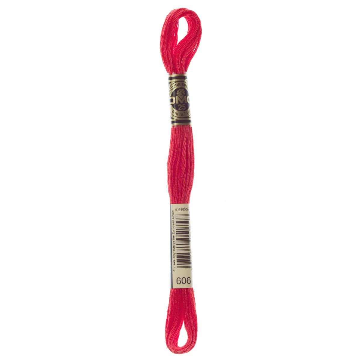 DMC Embroidery Floss Mouline Stranded Cotton Thread for Hand Embroidery and Sewing - Colour No: 606-4 x 8m Skeins โ image 1