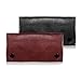 2 unidades de bolsa de tabaco, funda giratoria, bolsa de tabaco, bolsa de tabaco, bolsa de piel para tabaco, con botones de presión, para hombre y mujer, color rojo vino y negro