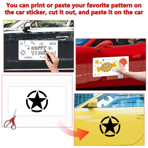 Image of 4 Pack Blank Car Magnets, 24 inch x 12 inch Car Door Magnets Signs, Rounded Corners Magnetic Vehicle Sign for Car to Advertise Business and Cover Company Logo, Prevent Car Scratches & Dents