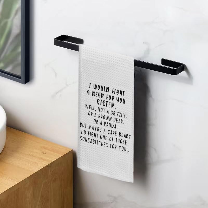 FIicy 464-SHMJ-sister Dish Cloths & Towels Set - Decorative & Absorbent Kitchen Towels, 24x16 Inches