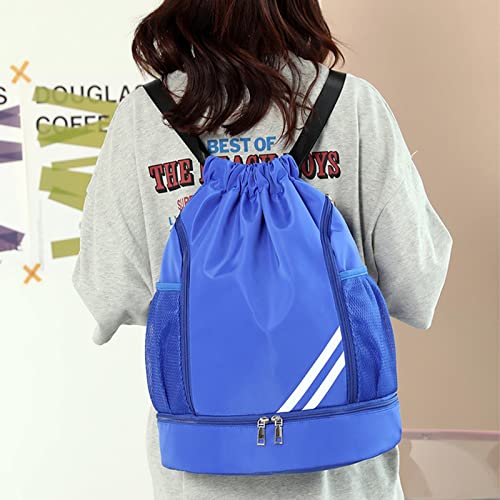 cordão ginástica,Bolsa esportiva com cordão à prova d'água - Mochila corda para academia com bolsos