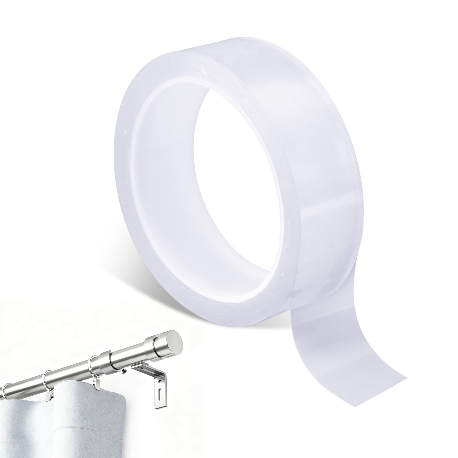 Curtain Drapery Ring Glide Tape, Glide Tape for Curtain Rods, 10m/32.81ft