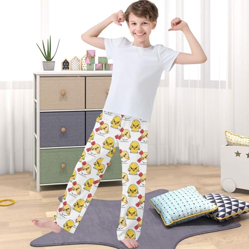 Boy's Pants Chicken Boxing Gloves Jogger Pants Elastic Waist Long Bottoms Trousers with Pockets 6-14 Years4
