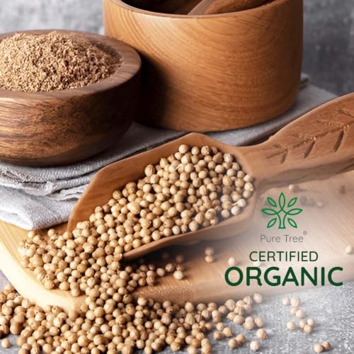 Image of Pure Tree Certified Organic Dhania Powder | 10 Kg / 10000 g | Coriander Powder | Kothimeera Powder | Whole Spices | Hara Dhaniya Powder Curry Powder | Organic Coriander Powder